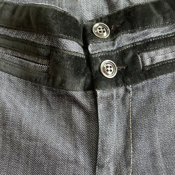 7 For All Mankind Wide Leg Bootcut Denim Trouser Jeans 27 Velvet Waist Accent - Picture 7 of 15